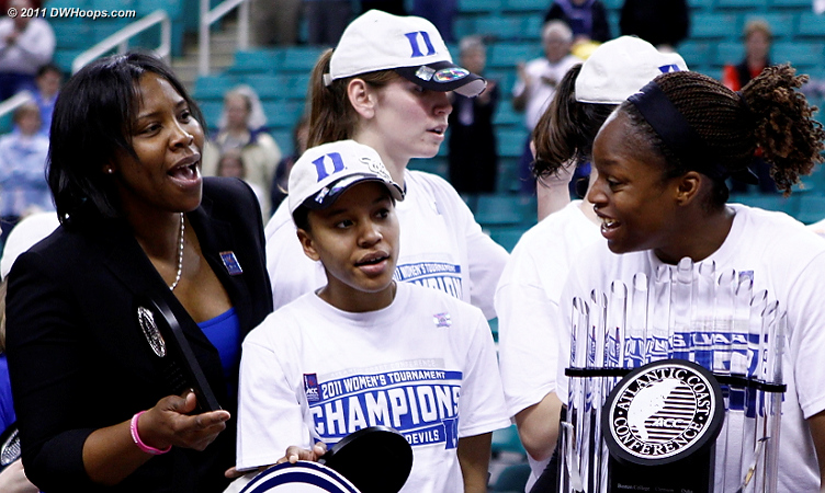 DWHoops Photo  - Duke Tags: #4 Chloe Wells, #13 Karima Christmas, Trisha Stafford-Odom 