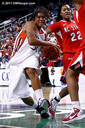 Travel  - NCSU Players: #22 Bonae Holston - MIA Tags: #50 Maria Brown 
