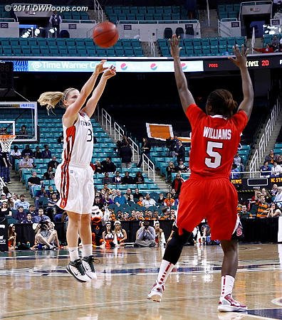 Yderstrom 3-10 from distance  - NCSU Players: #5 Breezy Williams - MIA Tags: #3 Stefanie Yderstrom 