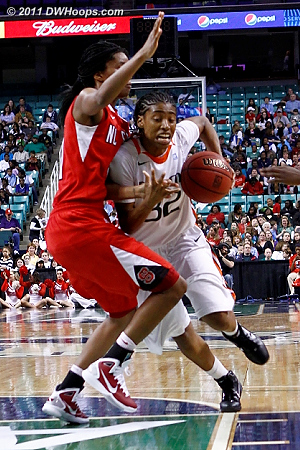 DWHoops Photo  - NCSU Players: #21 Brittany Strachan - MIA Tags: #32 Morgan Stroman 