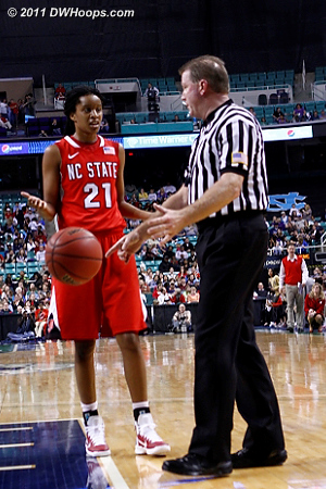 No board, it was a foul  - NCSU Players: #21 Brittany Strachan 