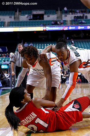 DWHoops Photo  - NCSU Players: #21 Brittany Strachan - MIA Tags: #1 Riquna Williams 