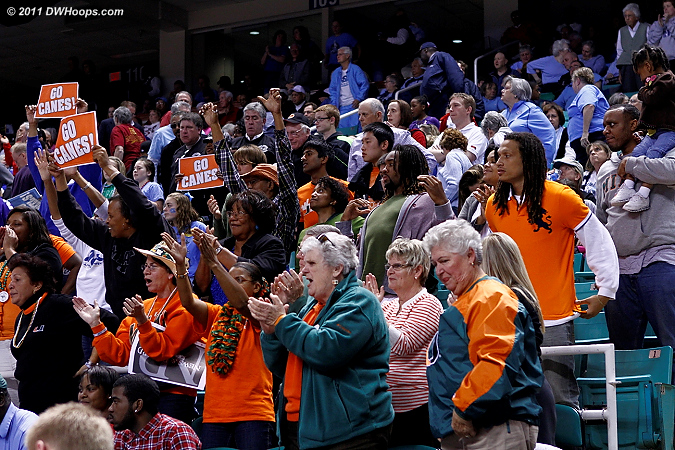 Miami fans showing strong support  
