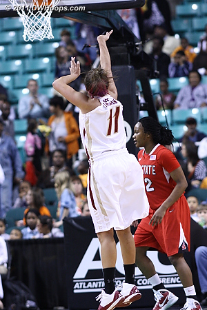 BC starts going cold  - BC Players: #11 Jaclyn Thoman 
