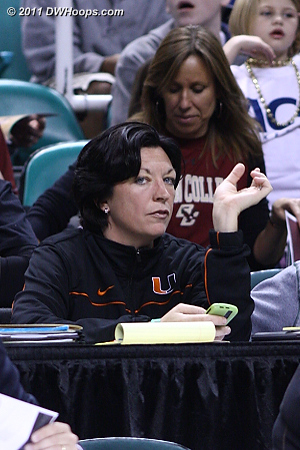 Katie Meier scouting for Miami -- Canes get NC State Friday night  