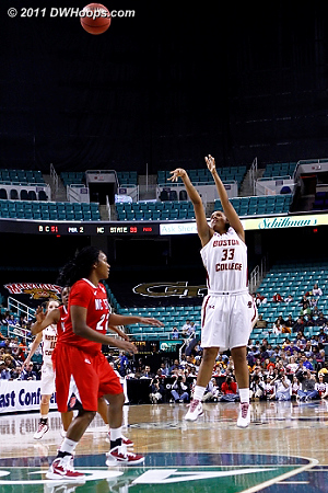 Chapman hits, BC up by 14 with 13:19 to go  - BC Players: #33 Korina Chapman 
