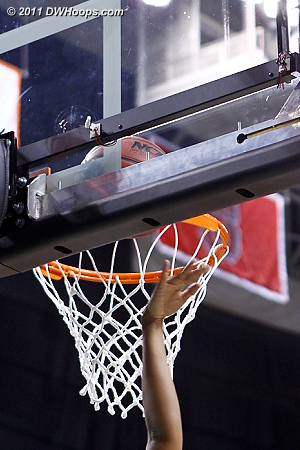The ball got stuck!  