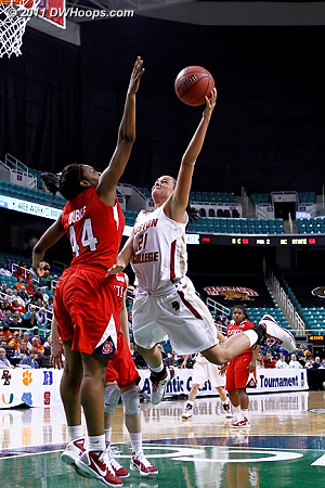 A resounding block!  - BC Players: #21 Kristen Doherty - NCSU Tags: #44 Kody Burke 