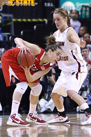 DWHoops Photo  - BC Players: #10 Kerri Shields - NCSU Tags: #23 Marissa Kastanek 
