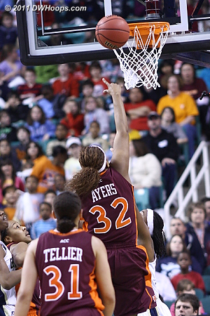 The third miss this trip  - VT Players: #32 Taylor Ayers 