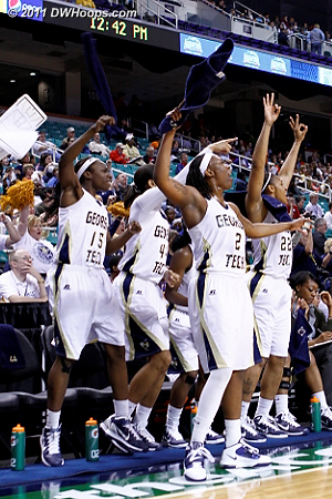 Bench erupts at Fogdemark three  