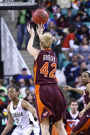 Basham came off the bench and was on fire  - VT Players: #42 Elizabeth Basham 