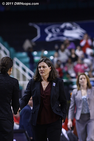 Coaches shake hands.  