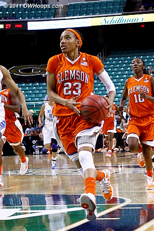 Clemson fast break  - CLEM Players: #23 Chancie Dunn 