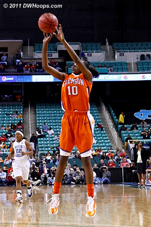 First hoop for the Tigers  - CLEM Players: #10 Kirstyn Wright 