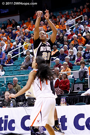 Here's where Wake tied it up at 37-all  - WF Players: #20 Brittany Waters 