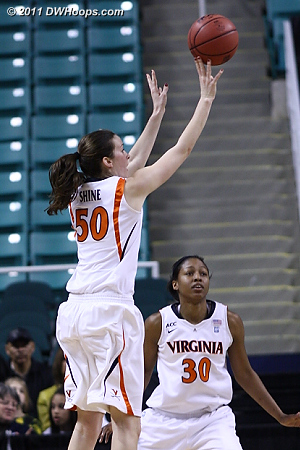 DWHoops Photo  - UVA Players: #30 Telia McCall, #50 Chelsea Shine 