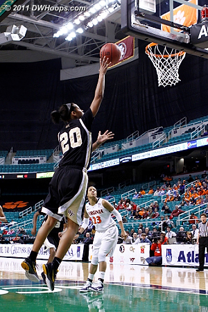 With Garcia out Wake goes up by 5, time out UVa  - WF Players: #20 Brittany Waters 