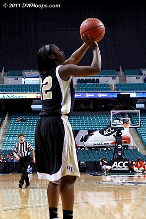 Wake kept taking advantage of wide open looks, shooting 60% in the second half  - WF Players: #22 Lakevia Boykin 