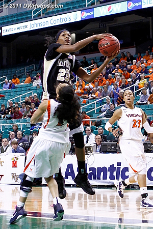 DWHoops Photo  - UVA Players: #1 China Crosby - WF Tags: #23 Secily Ray 