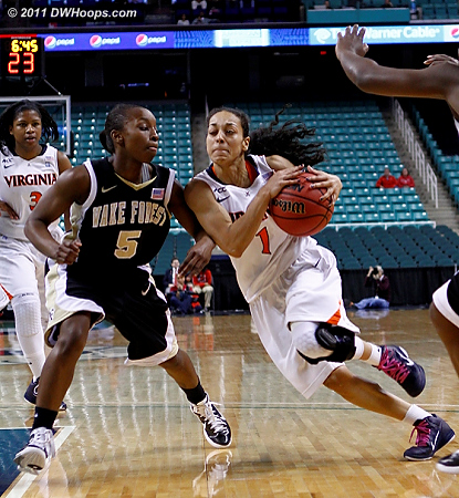 DWHoops Photo  - UVA Players: #1 China Crosby - WF Tags: #5 Chelsea Douglas 