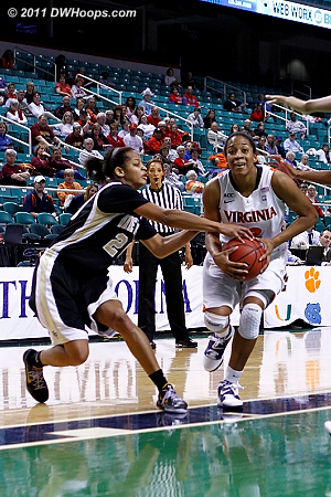 DWHoops Photo  - UVA Players: #23 Ataira Franklin - WF Tags: #20 Brittany Waters 