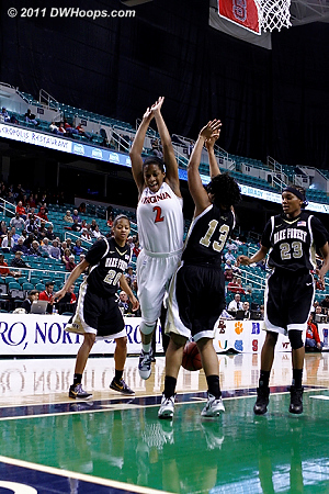 DWHoops Photo  - UVA Players: #2 Whitny Edwards - WF Tags: #13 Mykala Walker 