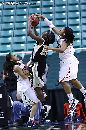 Great block!  - UVA Players: #30 Telia McCall - WF Tags: #22 Lakevia Boykin 