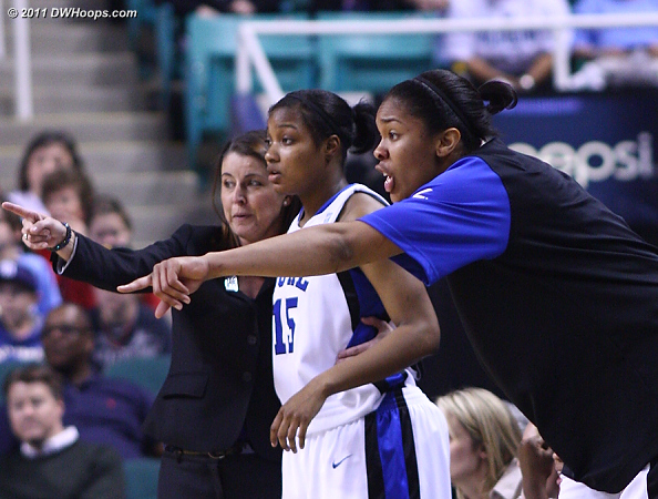 DWHoops Photo  - Duke Tags: #15 Richa Jackson, #34 Krystal Thomas, Joanne P. McCallie 