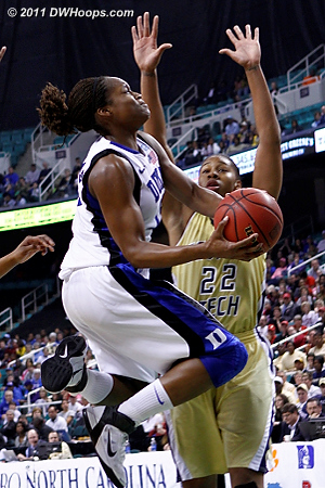 DWHoops Photo  - Duke Tags: #13 Karima Christmas - GT Players: #22 Alex Montgomery 