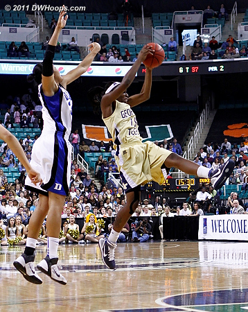Defensive board for Marshall  - GT Players: #15 Tyaunna Marshall 