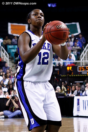 Chelsea with a chance to ice it - only making one of two  - Duke Tags: #12 Chelsea Gray 