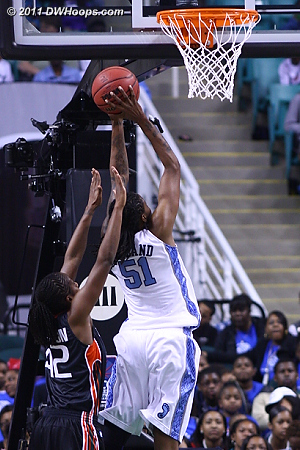 Breland went off for 28 points  - UNC Players: #51 Jessica Breland 