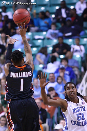 DWHoops Photo  - UNC Players: #51 Jessica Breland - MIA Tags: #1 Riquna Williams 