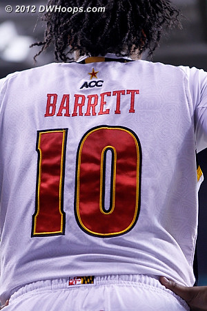 Note the terrapin-shell pattern on the uniform fabric  - MD Players: #10 Anjale Barrett 