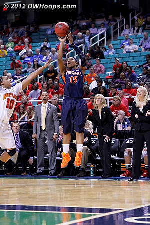 DWHoops Photo  - UVA Players: #15 Ariana Moorer - MD Tags: #10 Anjale Barrett 