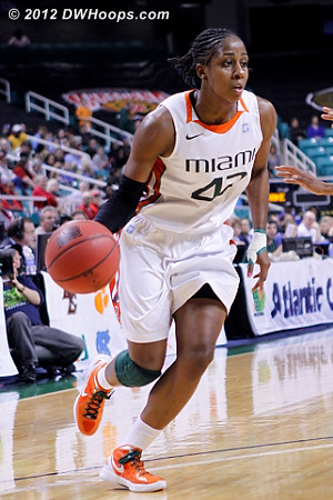 Miami and Shenise Johnson are looking to bounce back from an early ACC exit. Miami and Shenise Johnson are looking to bounce back from an early ACC exit.