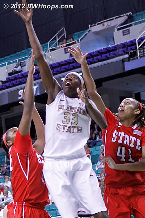 10-8 Noles  - FSU Players: #33 Natasha Howard - NCSU Tags: #41 Lakeesa Daniel 