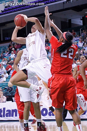 DWHoops Photo  - FSU Players: #3 Alexa Deluzio - NCSU Tags: #22 Bonae Holston 