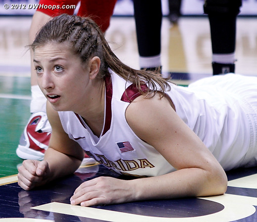 Hoping for the call, but it went to the Wolfpack  - FSU Players: #10 Leonor Rodriguez 