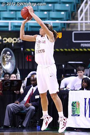 Wide open corner trey  - FSU Players: #3 Alexa Deluzio 