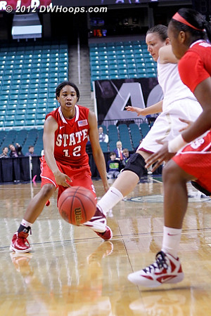 Nice entry pass  - NCSU Players: #12 Krystal Barrett 