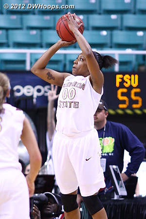 Long cold streak for FSU  - FSU Players: #00 Chastity Clayton 
