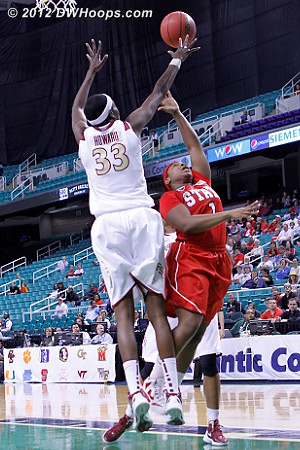 DWHoops Photo  - FSU Players: #33 Natasha Howard - NCSU Tags: #1 Myisha Goodwin-Coleman 