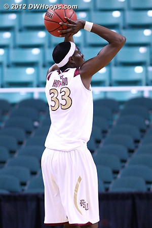 Howard couldn't duplicate her earlier three point magic  - FSU Players: #33 Natasha Howard 