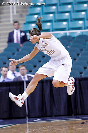 Clayton threw it into the FSU bench, a critical mistake with 30 seconds left  - FSU Players: #3 Alexa Deluzio 