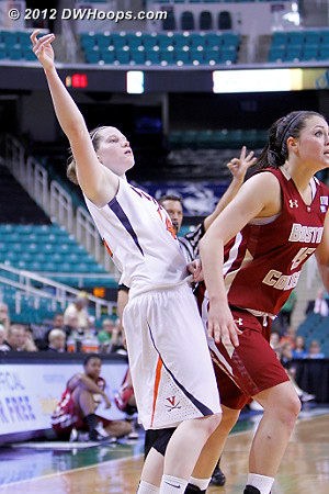 DWHoops Photo  - UVA Players: #14 Lexie Gerson - BC Tags: #45 Katie Zenevitch 