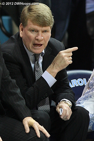 The always intense Andrew Calder on the Carolina bench  - UNC Players: Assistant Coach Andrew Calder 
