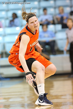 Gerson just missed a steal - she had two tonight, two less than her league-leading average  - UVA Players: #14 Lexie Gerson 