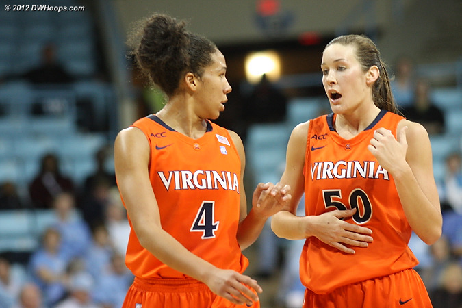 Virginia post conference  - UVA Players: #4 Simone Egwu, #50 Chelsea Shine 